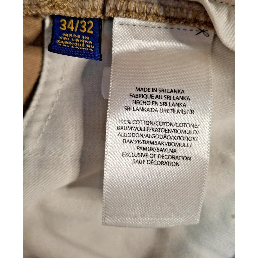 Polo Ralph Lauren Classic Fit Pants Men's 34x32 (Fits W34x30) Beige Straight